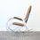 Thumbnail: Italian Chromed Steel & Upholstered Rocking Chair