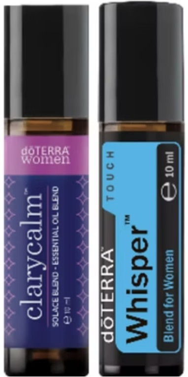 Duo féminin harmonisant doTERRA avec Roll-on ClaryCalm et Whisper