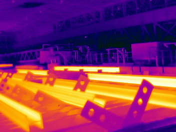A steel mill thermal image