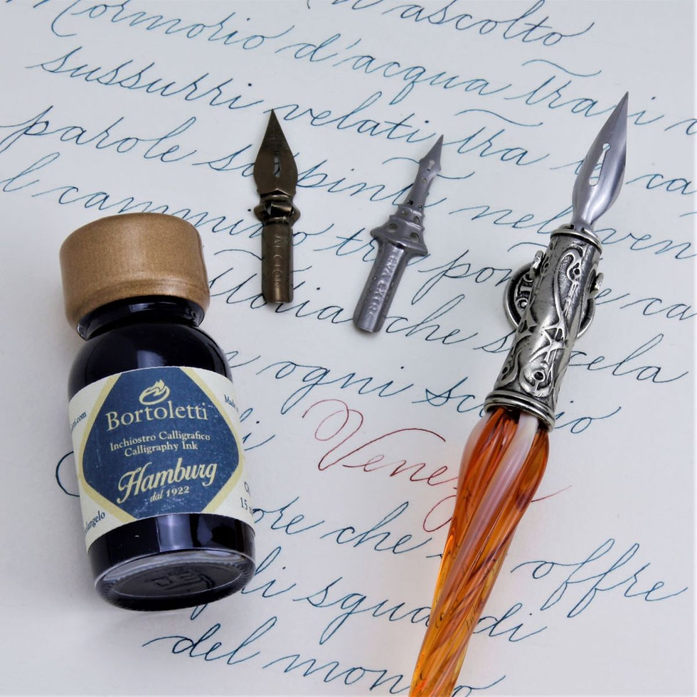 Thumbnail: Molin Twisted Murano Glass Calligraphy Pen