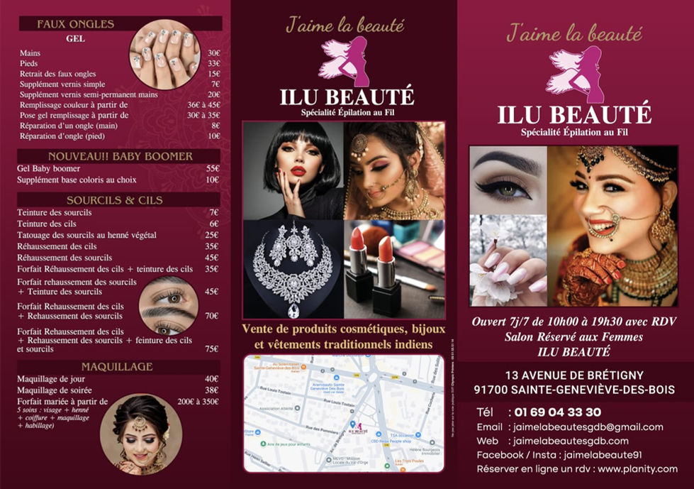 Tarifs - Salon de beauté dédié aux femmes
