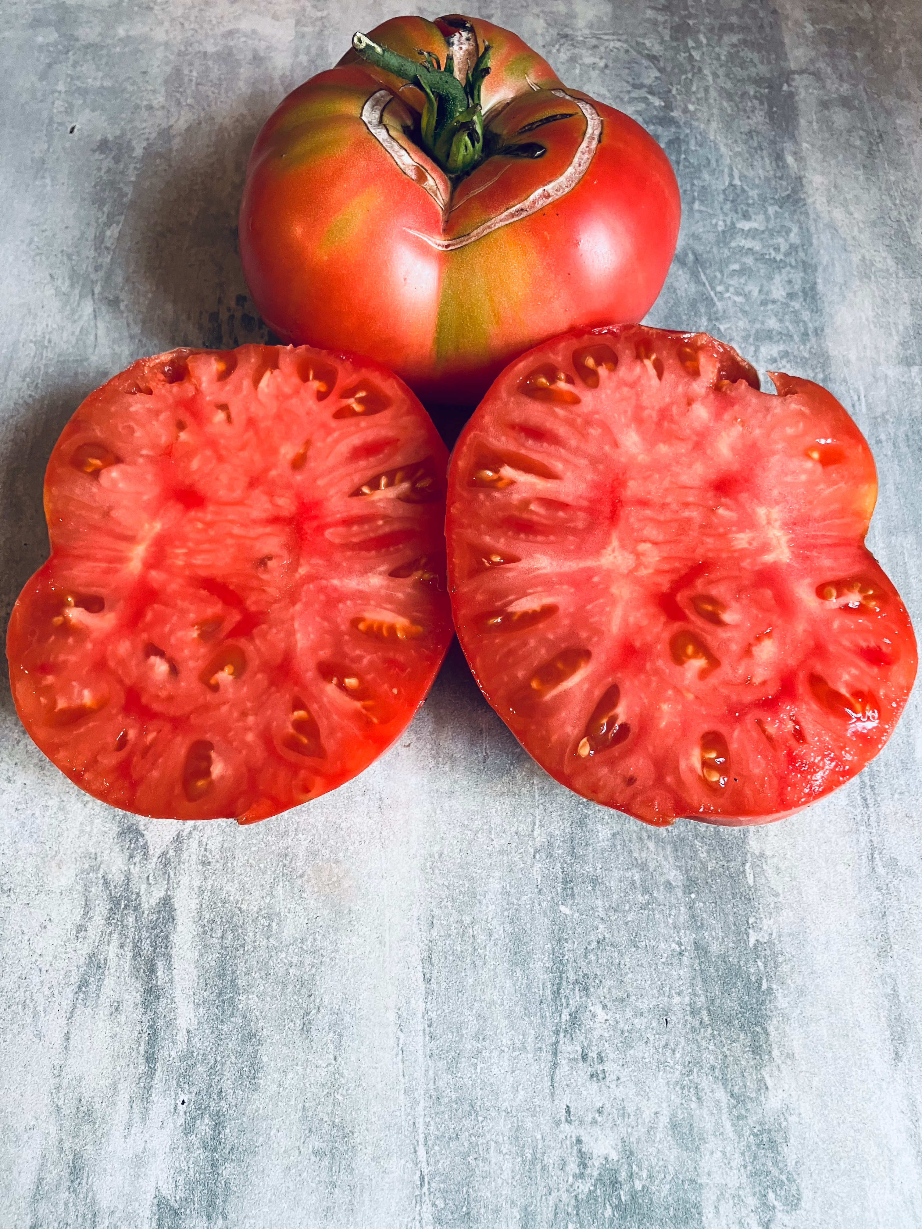 Graines de Tomate Watermelon Beefsteak - Grosse tomate ancienne - Semences reproductibles - Les jardins de Valou
