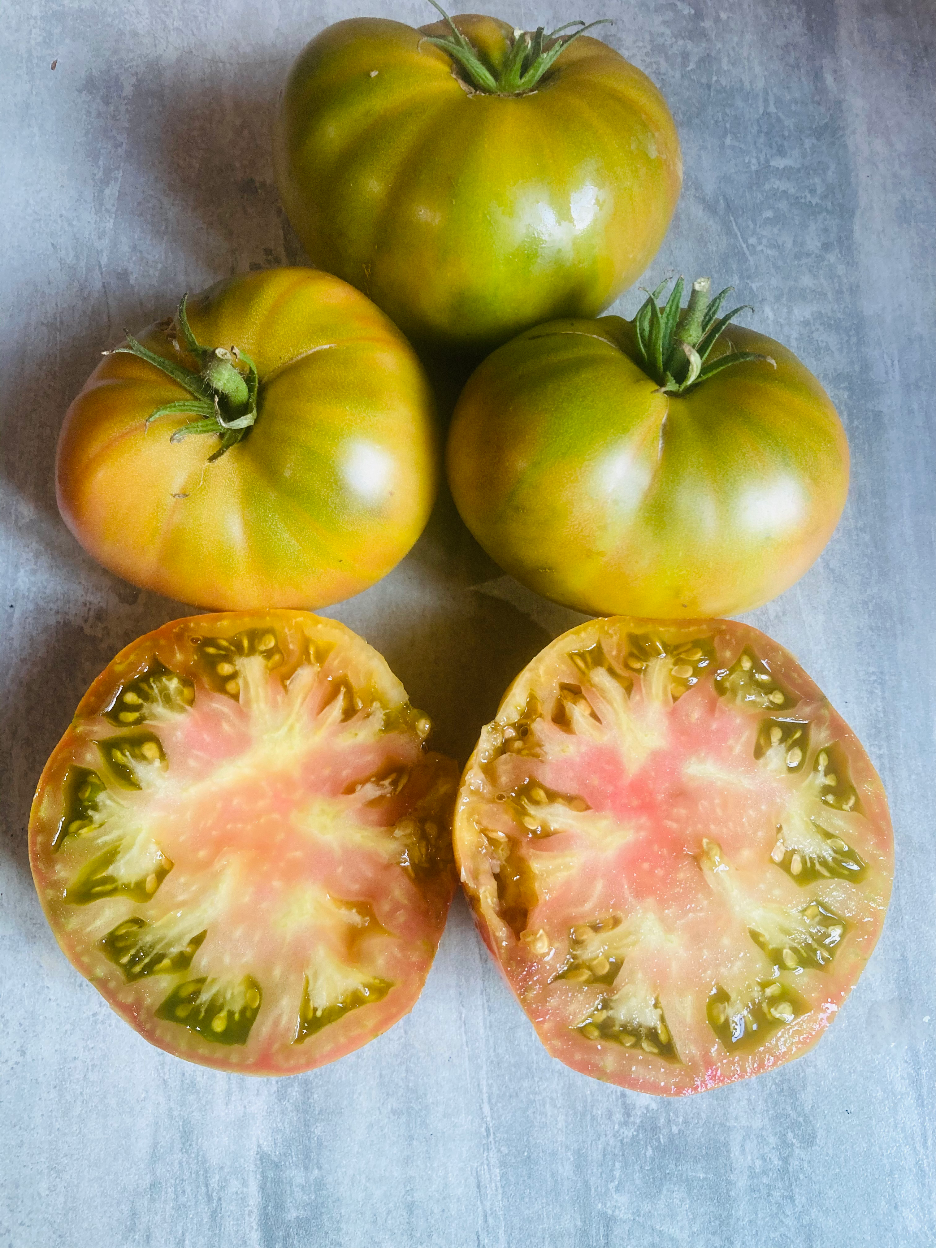 Graines de tomate Evergreen - Grosse tomate verte - Semences reproductibles - Les jardins de Valou