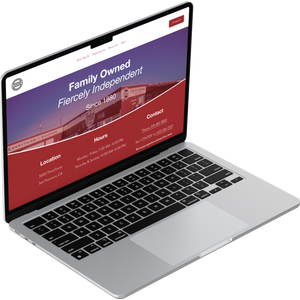 Home page with header