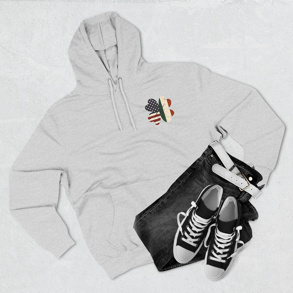 Thumbnail: Irish Wolfhound Three-Panel Fleece Hoodie
