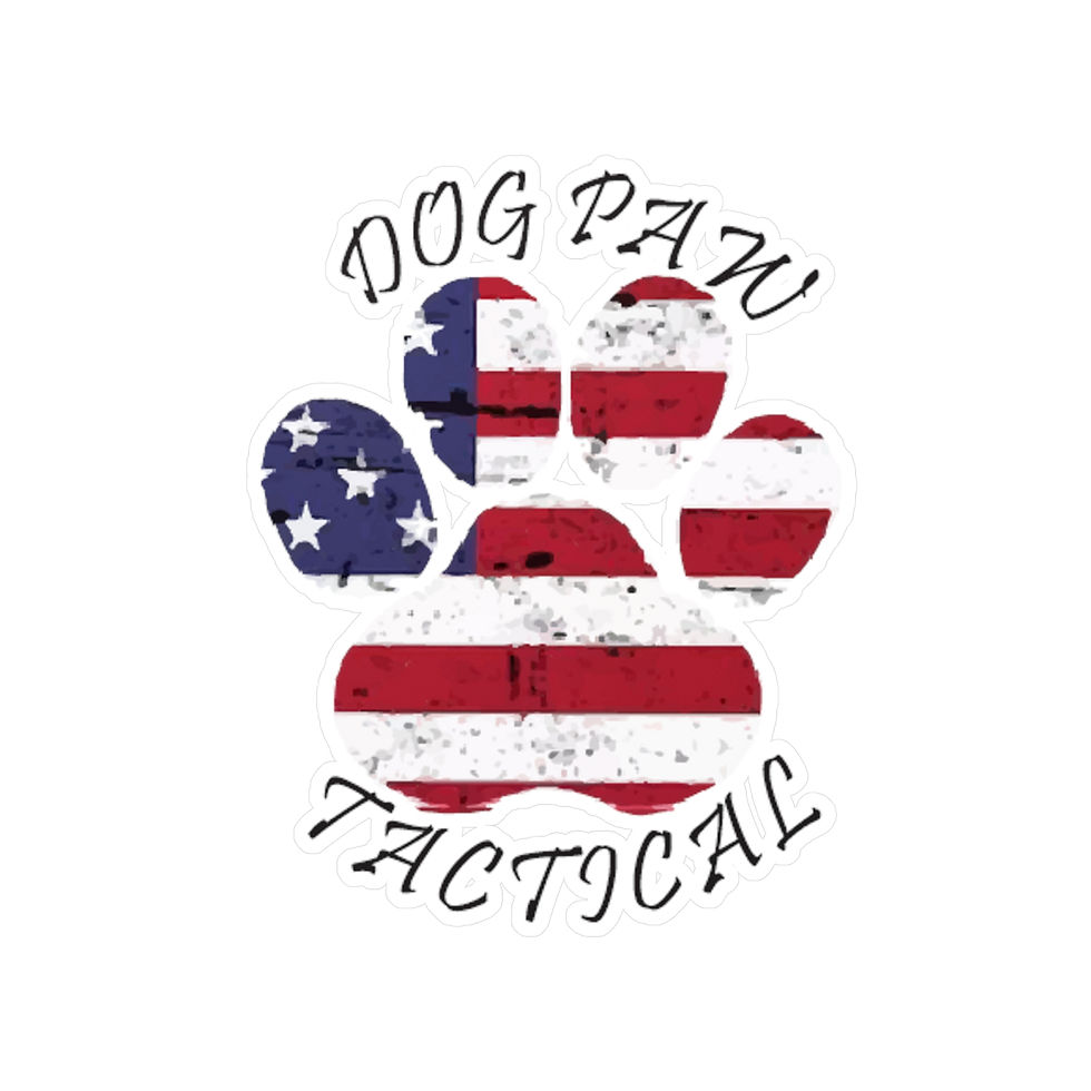 Thumbnail: 4x6 & 6x8 Dog Paw Tactical Kiss-Cut Vinyl Decals