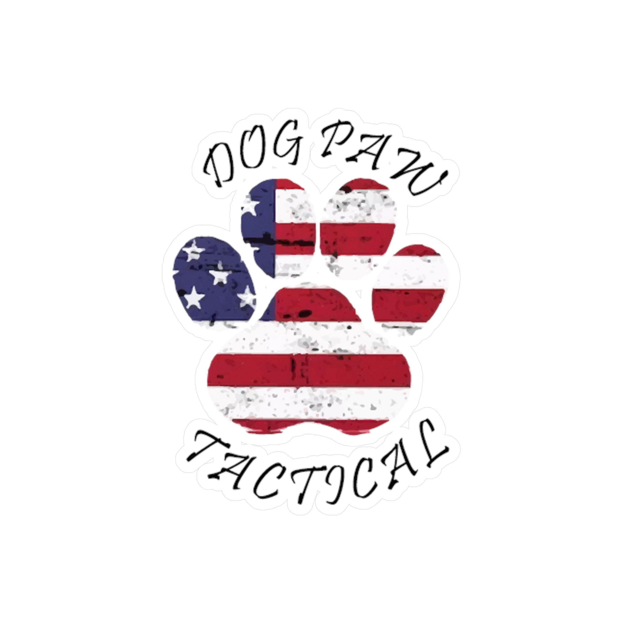 4x6 & 6x8 Dog Paw Tactical Kiss-Cut Vinyl Decals