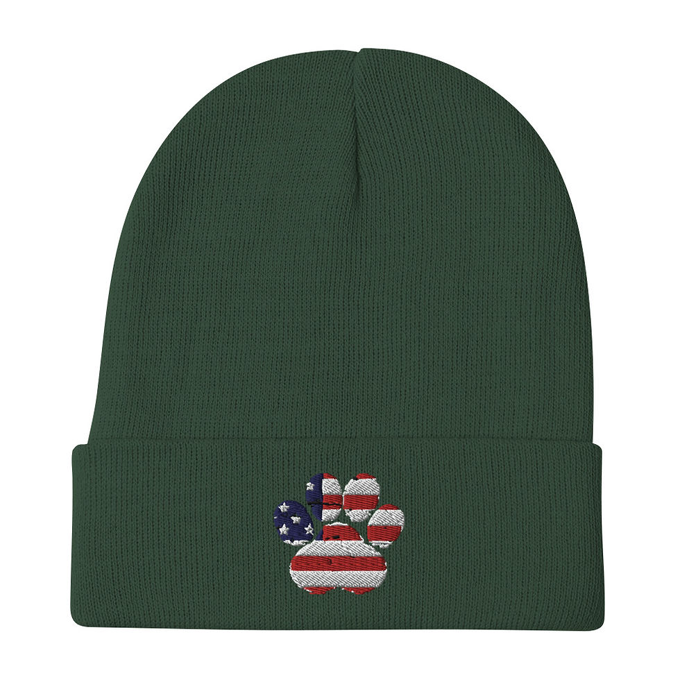 Thumbnail: Dog Paw Tactical Embroidered Beanie