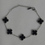 Thumbnail: Clover Silver Black Bracelet