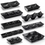 Thumbnail: 6 Piece Korean / Japanese Style Black Melamine 3 Compartment  Dish Set