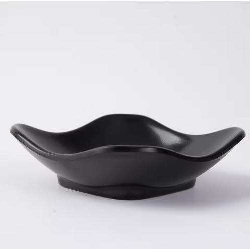 Thumbnail: 6 Piece Korean / Japanese Style Square Black Melamine Tapas/Dip/Sauce Dish Set