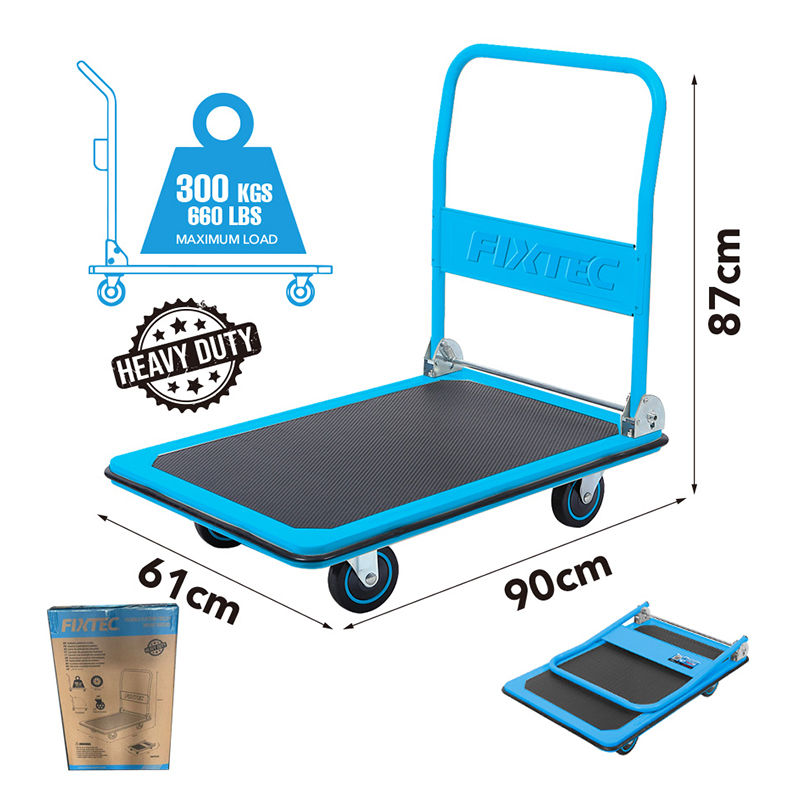 Fixtec Vagn með palli 300kg burðargeta
