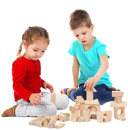 Preschool-children playing image