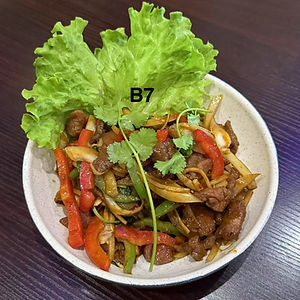 Boeuf sauté au basilic