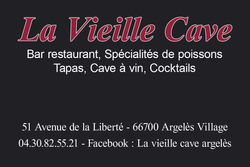 verso carte visite La Vieille Cave