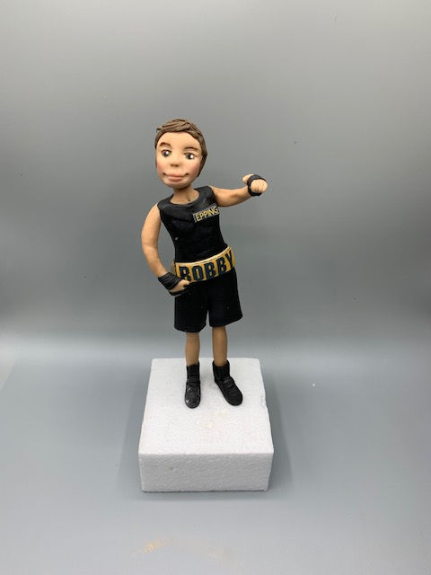 Thumbnail: Edible Bespoke Bobby Boxer Cake topper
