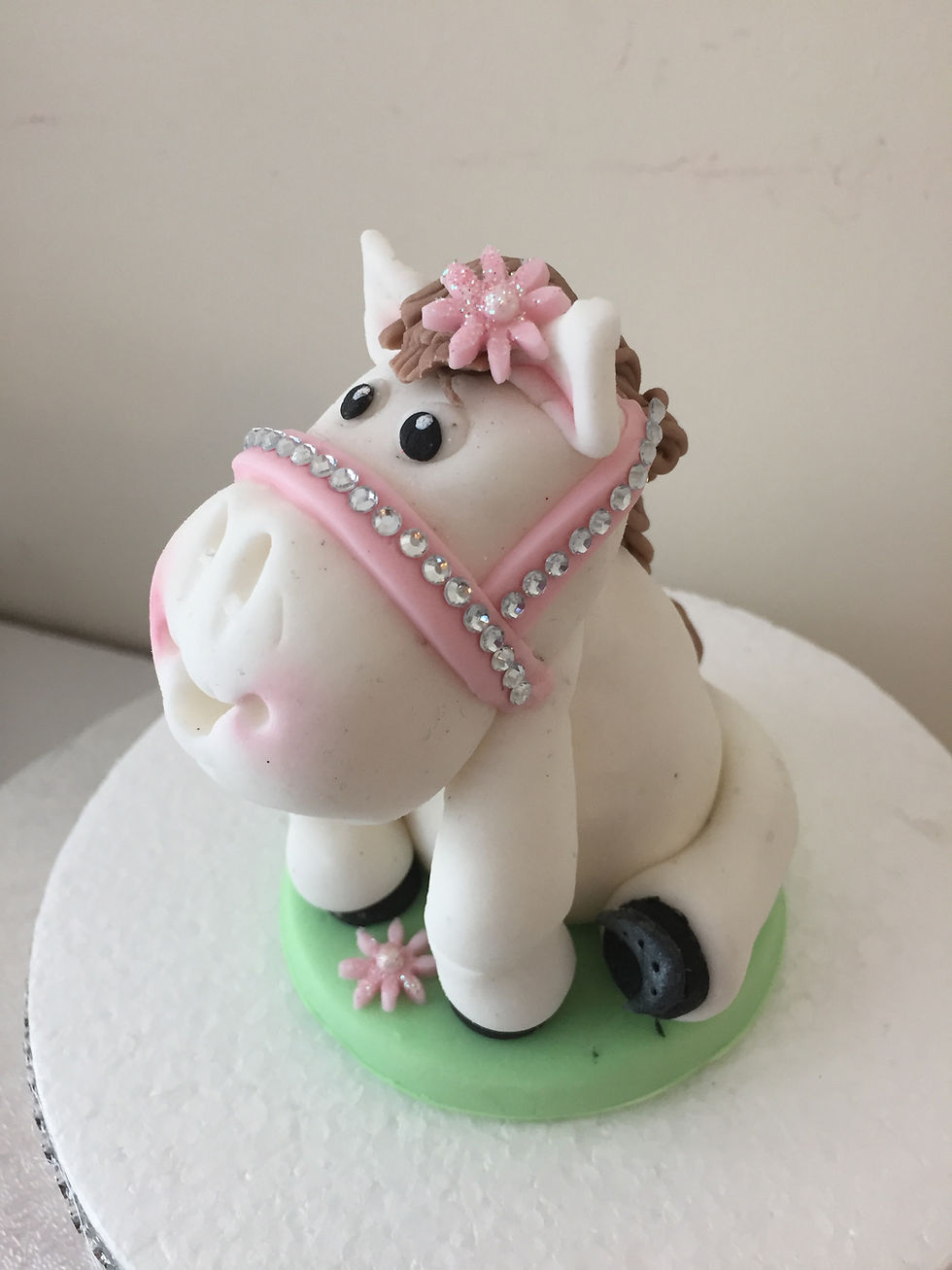 Thumbnail: Edible White Pony /Horse  Cake Topper