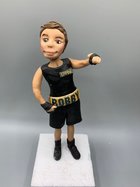 Thumbnail: Edible Bespoke Bobby Boxer Cake topper