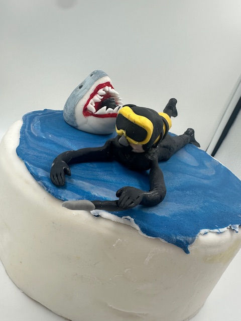 Thumbnail: Scuba Diver &  Shark Edible Cake Topper