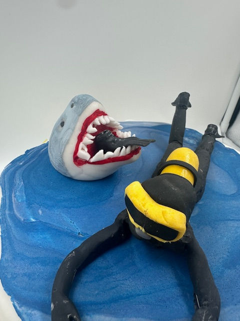 Thumbnail: Scuba Diver &  Shark Edible Cake Topper
