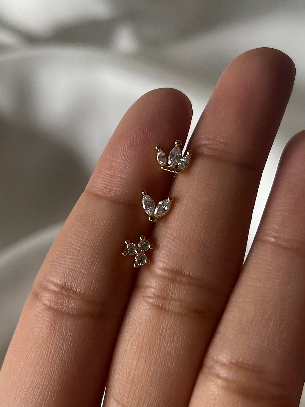 Thumbnail: Ivy Ball Screw-Back Studs (One Piece)
