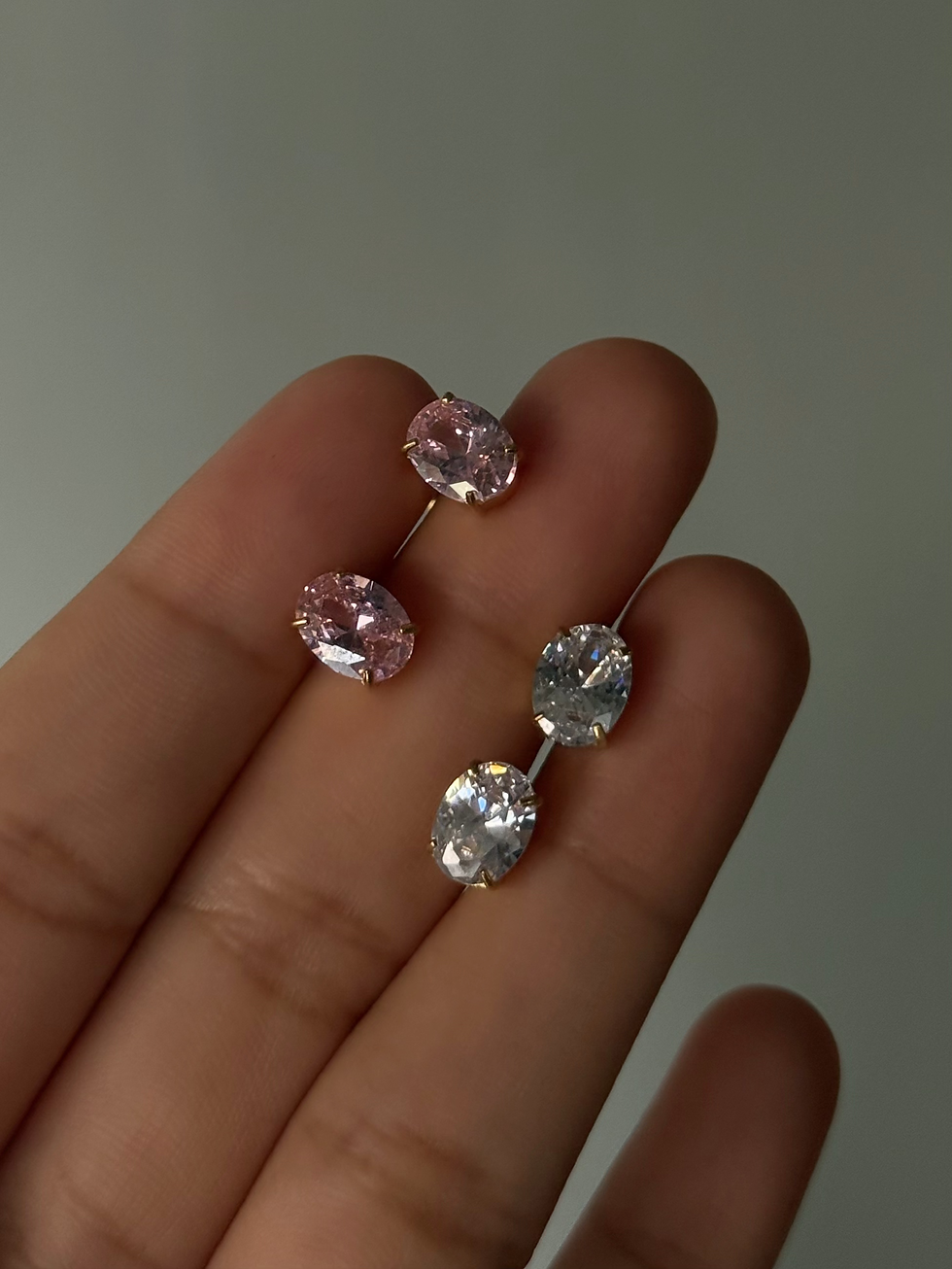 Oval Solitaire Studs (SS)