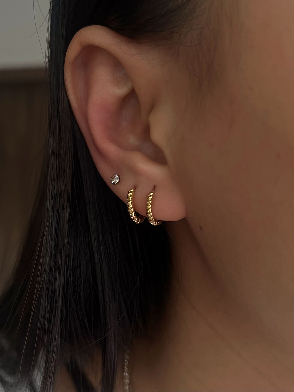 Thumbnail: Mini Twisted Hoops