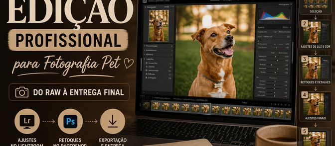 Fluxo de edição profissional para fotografia pet: do RAW à entrega final