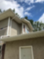 BEFORE: punctured vinyl siding