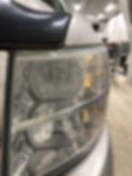 BEFORE: stained, cloudy headlight