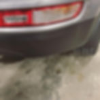 AFTER: scratched and punctured bumper