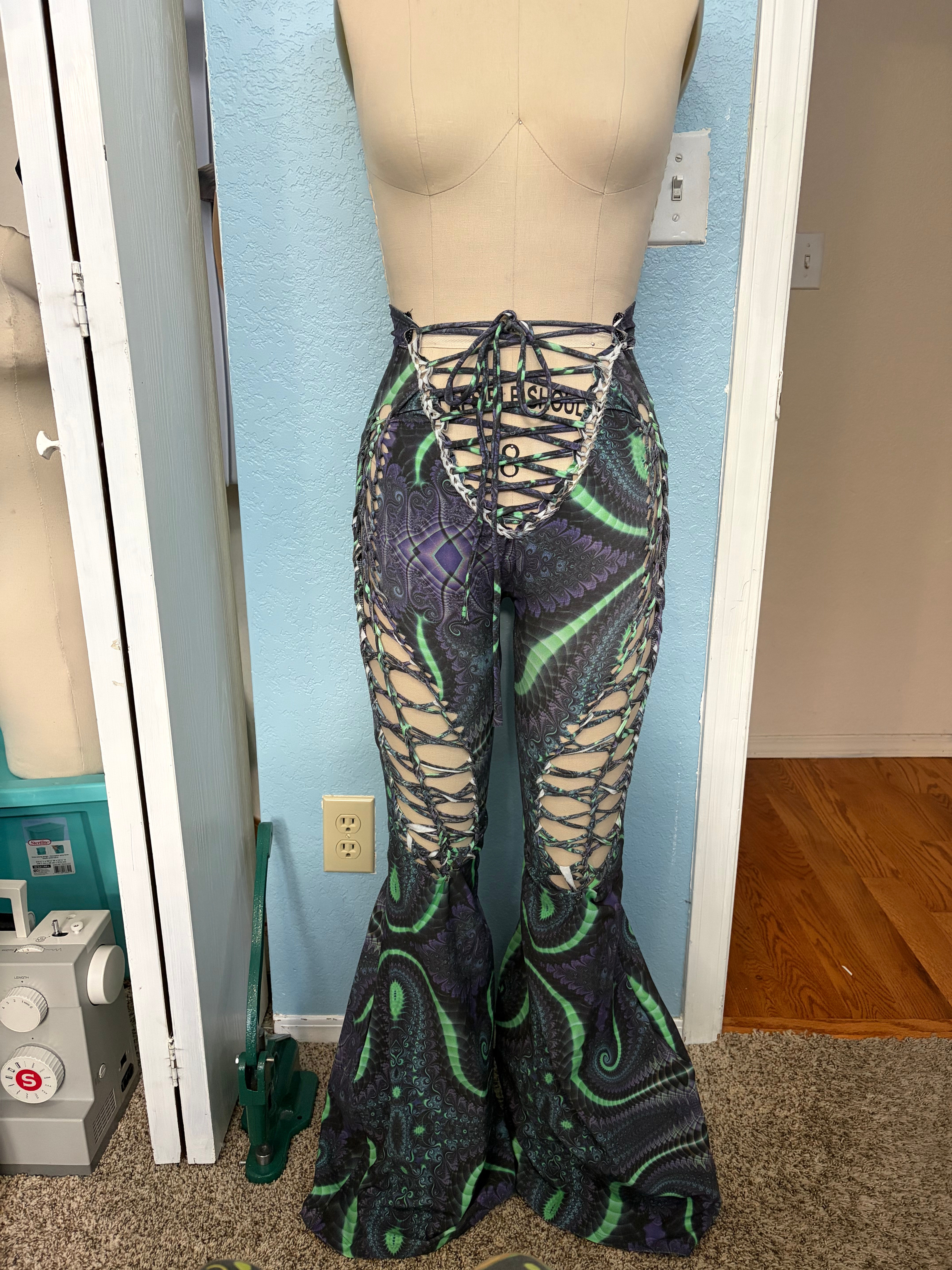 M 31 inseam Galactic Gusherz lace up bells