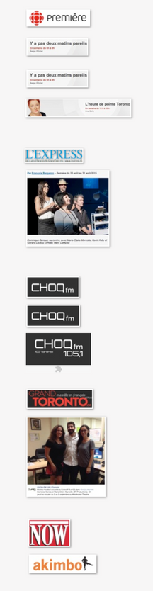 Image of media coverage of our productions