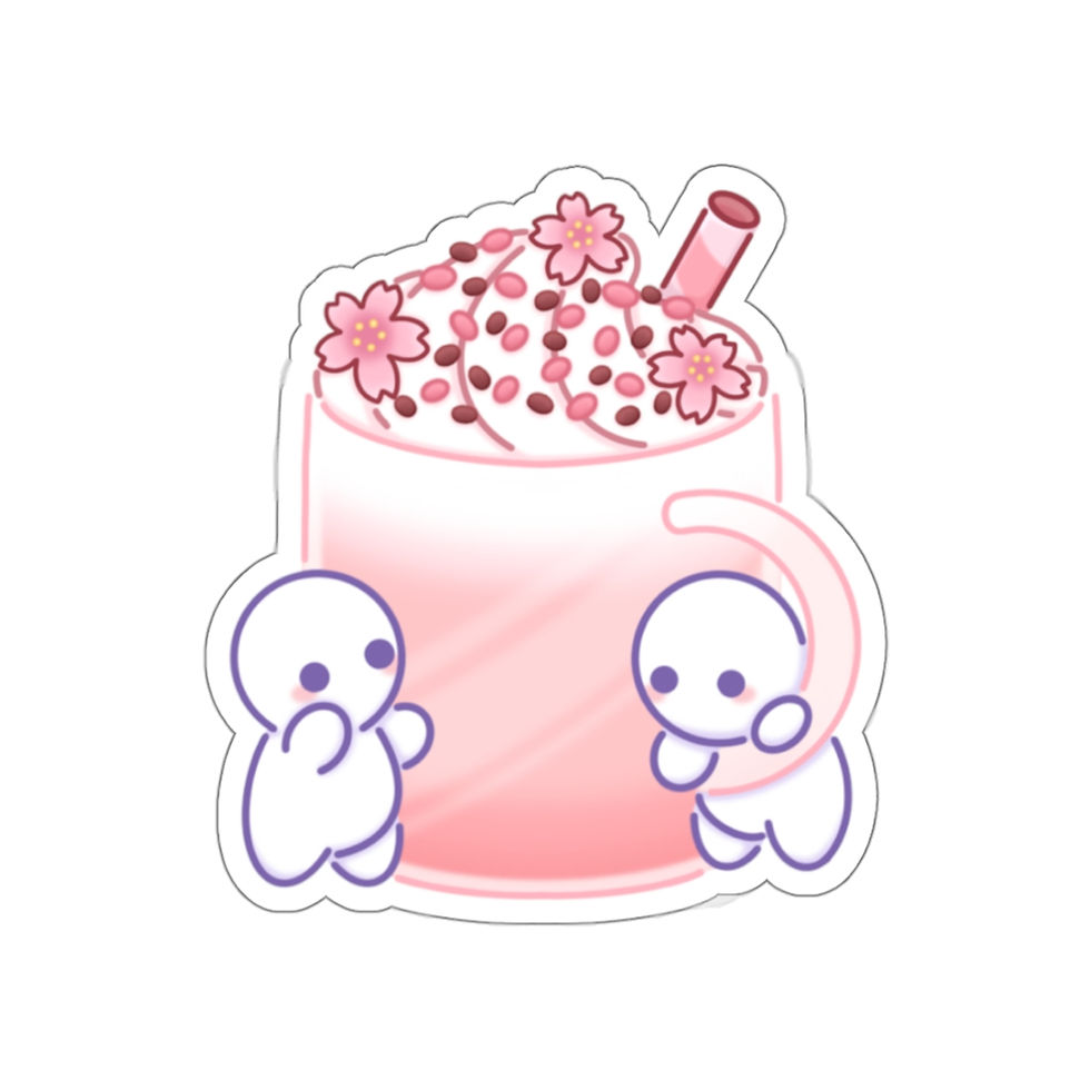 Thumbnail: Sakura Milk Latte Die-Cut Stickies