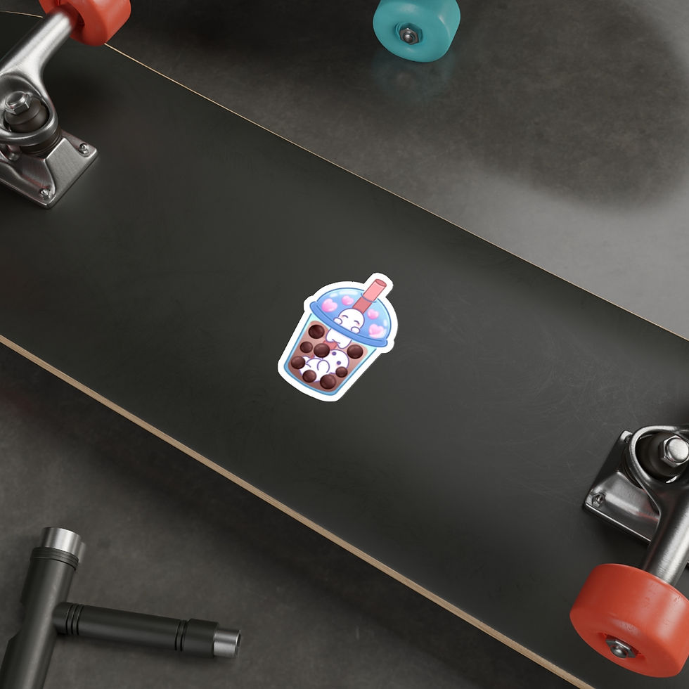 Thumbnail: Milky Boba Tea Die-Cut Stickies