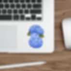 Thumbnail: Blue Hydrangea Plantie Die-Cut Stickies