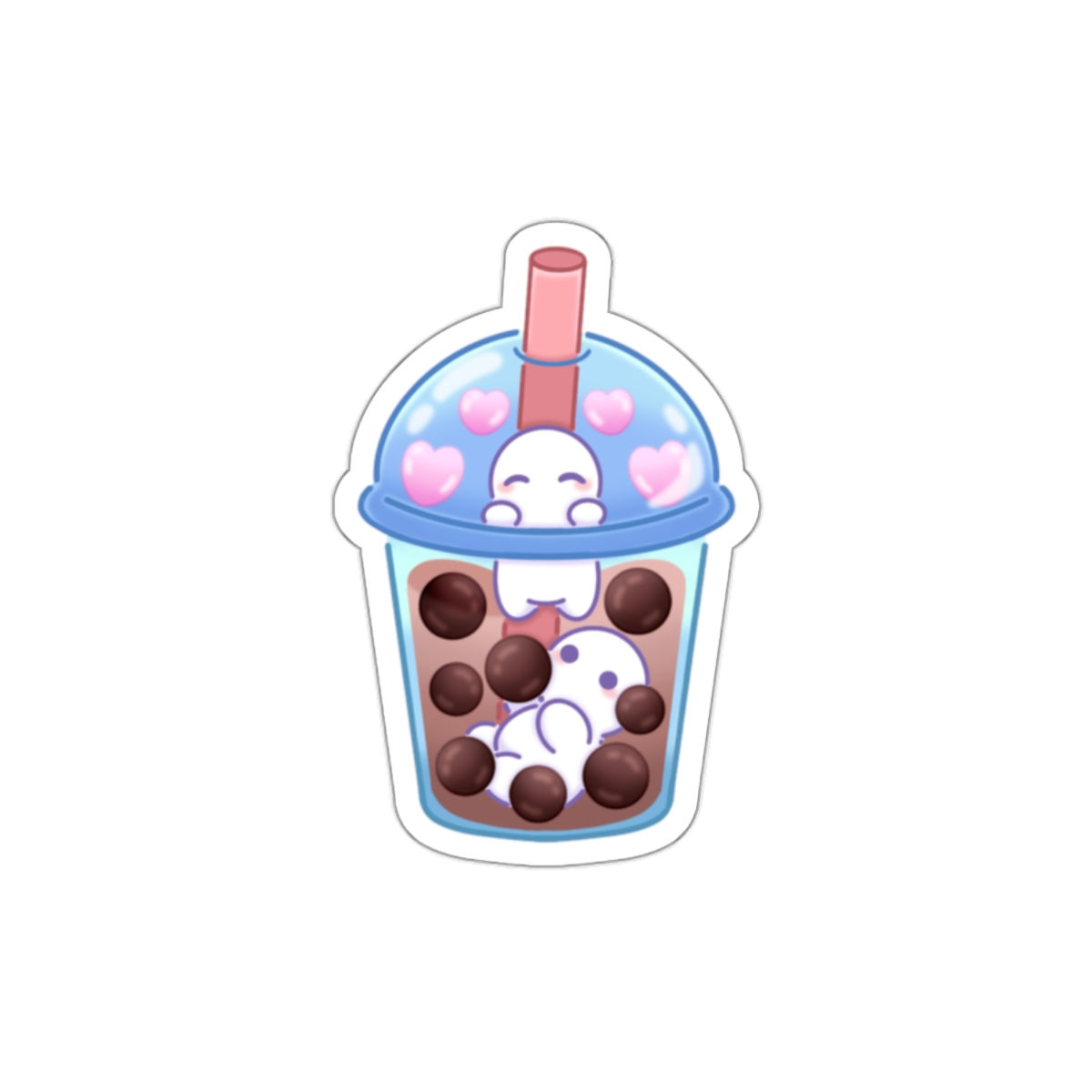 Milky Boba Tea Die-Cut Stickies