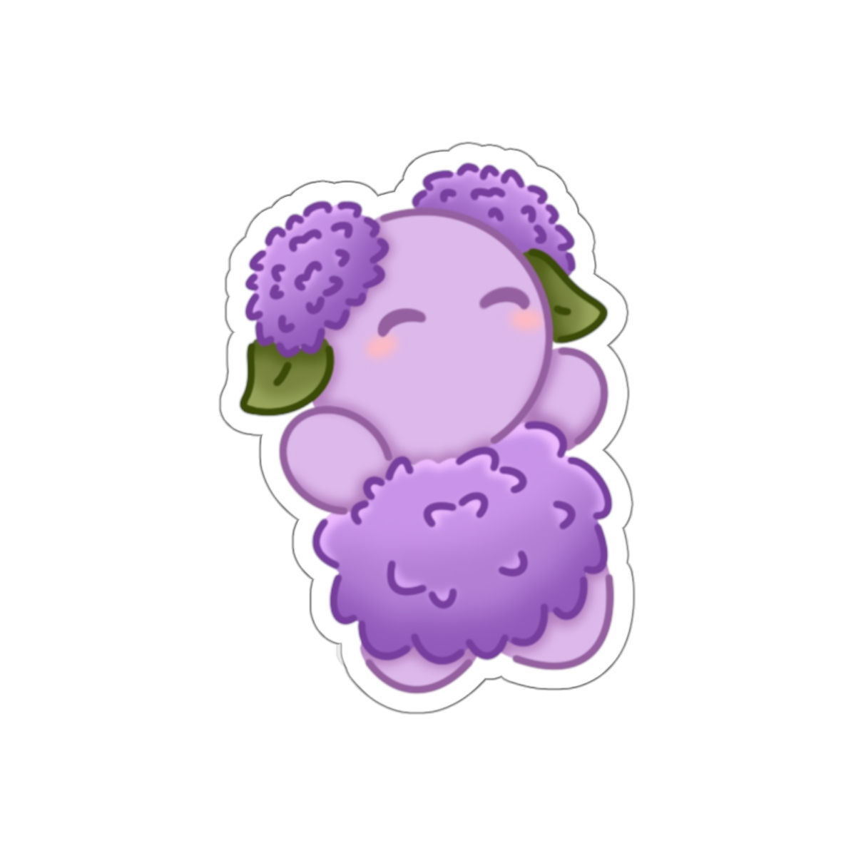 Purple Hydrangea Plantie Die-Cut Stickies