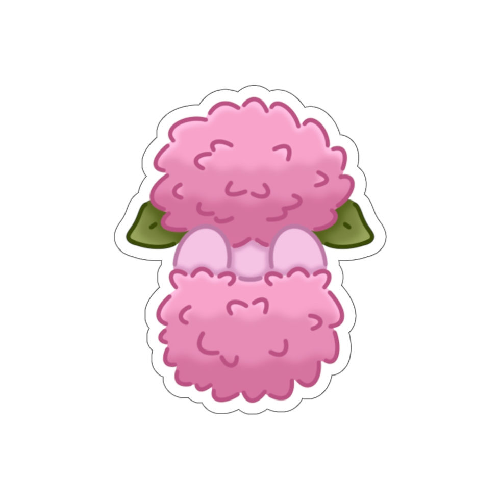 Thumbnail: Pink Hydrangea Plantie Die-Cut Stickies