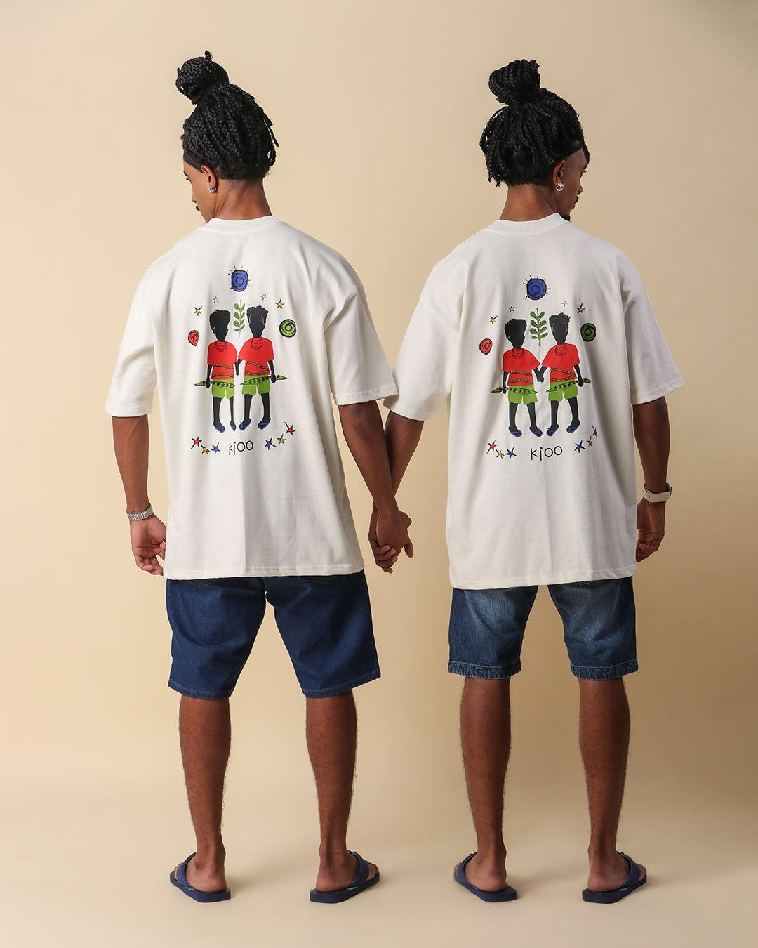 Camiseta Ibejis KIOO – modelagem adulto, Oversized Premium, malhão 100% algodão,