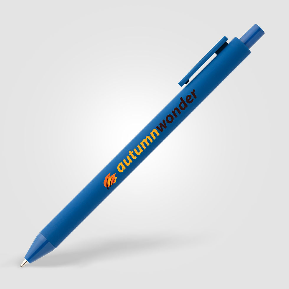 Thumbnail: Bloom Recycled Plastic Retractable Soft Touch Pen