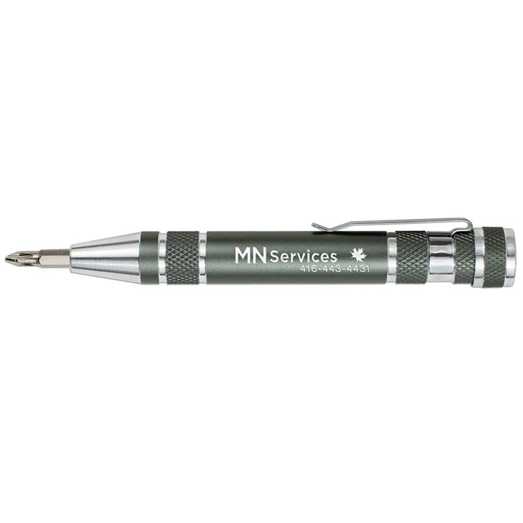 Thumbnail: "Great Eight" 8 Bit Metal Screwdriver Tool Kit with Metal Clip