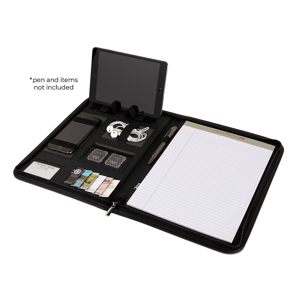 Thumbnail: Sterling RPET Zippered Letter Size Padfolio