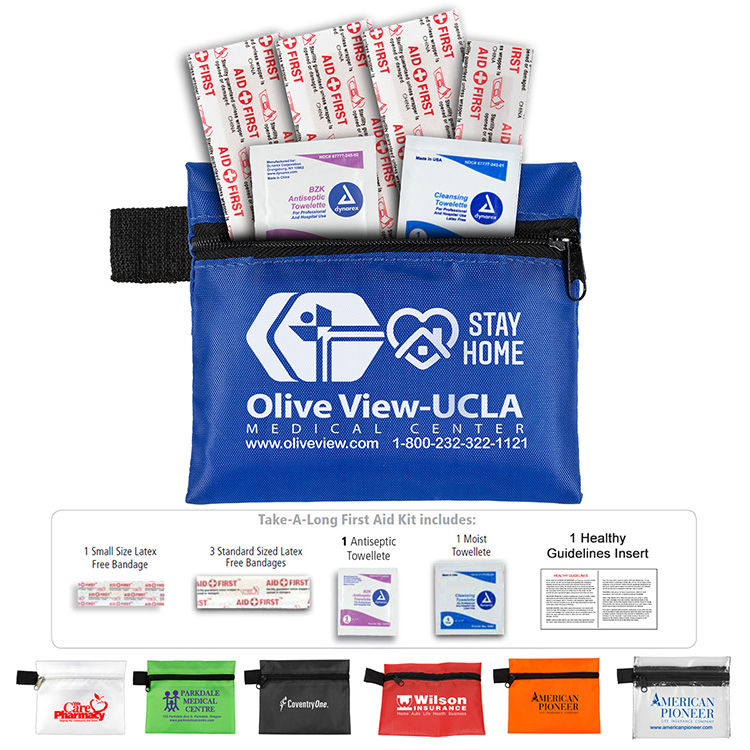"TAG-A-LONG" 7 Piece First Aid Kit Components
