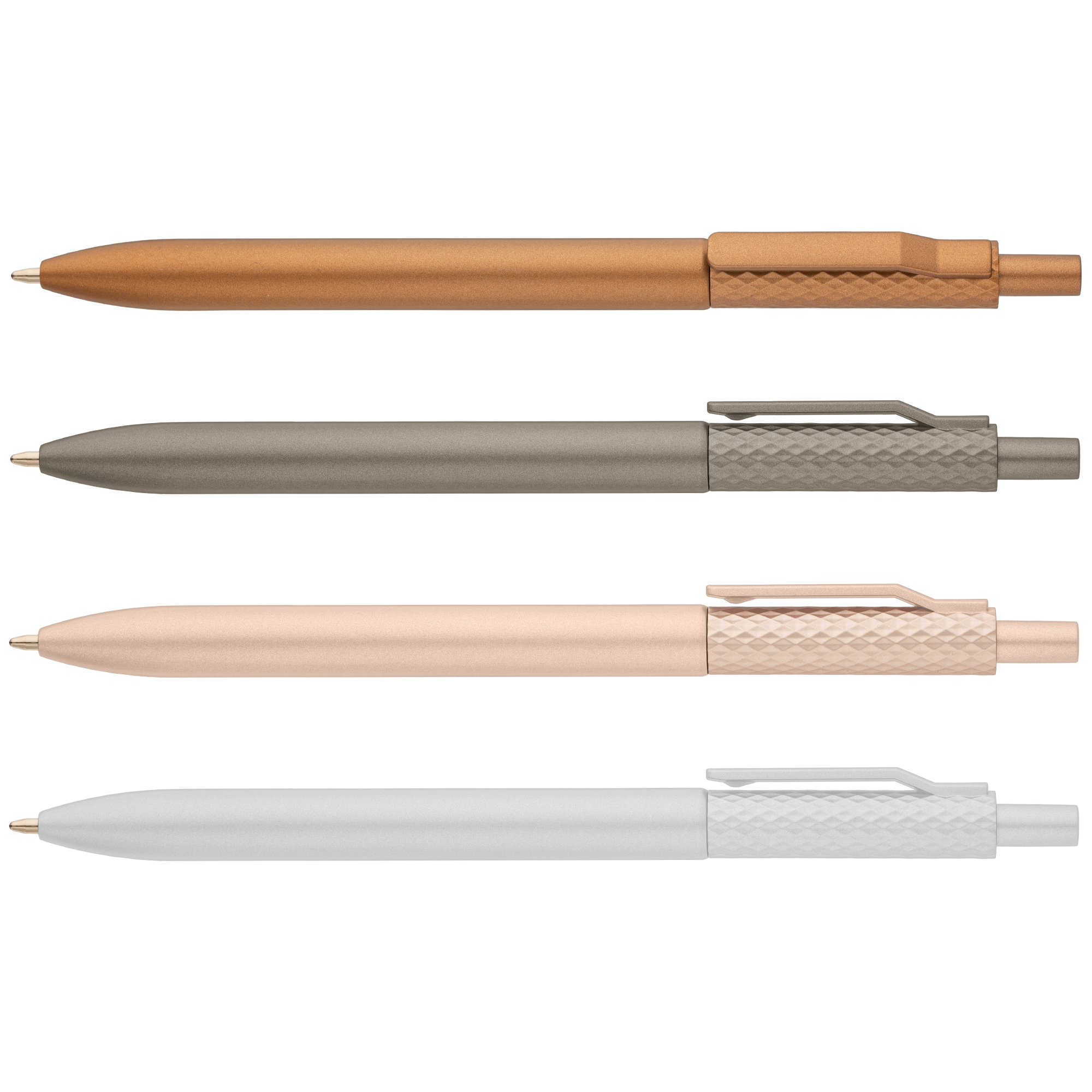 Vale Recycled Plastic Diamond Textured Metallic Pen