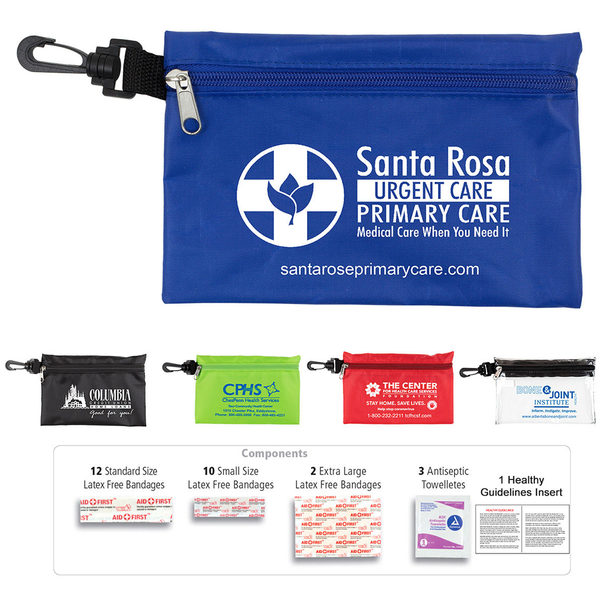 "ALL-YOU-NEED" 28 Piece Multi-Bandage First Aid Kit in Supersized Zipper kit