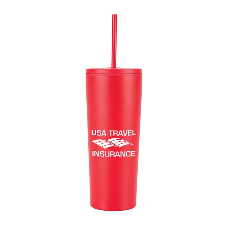 Thumbnail: Bayard 24 oz. Double Wall Steel/PP Liner Straw Tumbler