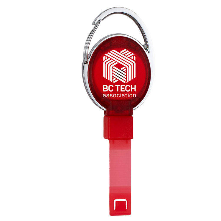 Thumbnail: PVC FREE RECYCLED PLASTIC CARABINER BADGE REEL W/METAL CLIP (Patent US