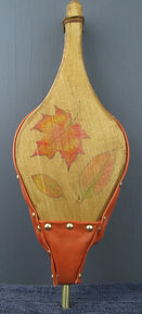 hand painted fall leaves fireplace bellows