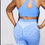Thumbnail: Blue Leopard two piece leggings set Waist and butt sculpture